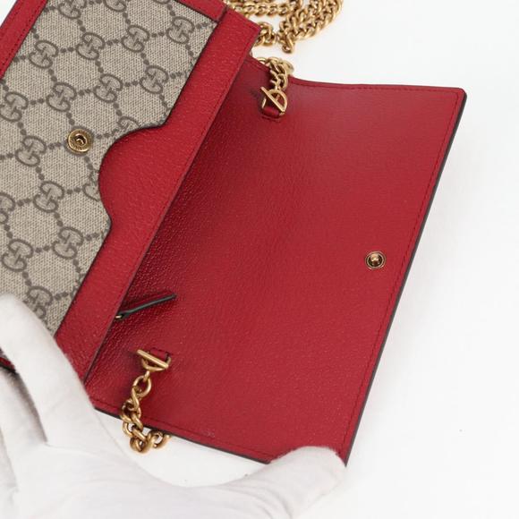 GUCCI GG Supreme Queen Margaret Wallet PVC Beige 476079 496334 Auth ac3848M - Picture 15 of 16